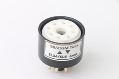 Pair 2pcs 6L6(amp socket) to 5B255M tube converter adapter