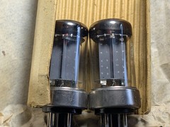 Pair NEW Matched Sealed 1955 Mullard GZ34 Metal Base Vacuum Tubes No Leak 5AR4
