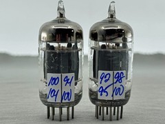 (2) NOS GE JG-5814A 12AU7 Mil-Spec Tubes 3X Micas HS Getters Tests NOS