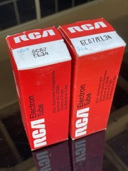 Pair RCA by Matsushita EL34 6CA7 Tubes & Boxes GT Britain Hickok TV7 Tested