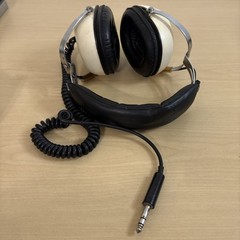 Sansui SS-10 Headphones Beige Black 8Ω Adjustable Headband Volume Control 6.35mm