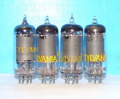 6BJ6 Sylvania 4 radio audio vintage amplifier vacuum tubes valves tested 6662
