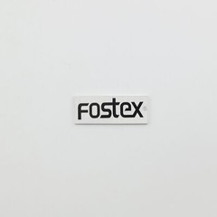 Fostex Speaker Grill logo Badge Custom Made Silver 33mm(1.3″)X12.5mm(0.49″)