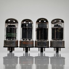 (Set of 4) Vintage Sylvania, Beckman, Raytheon 6080 Vacuum Tubes