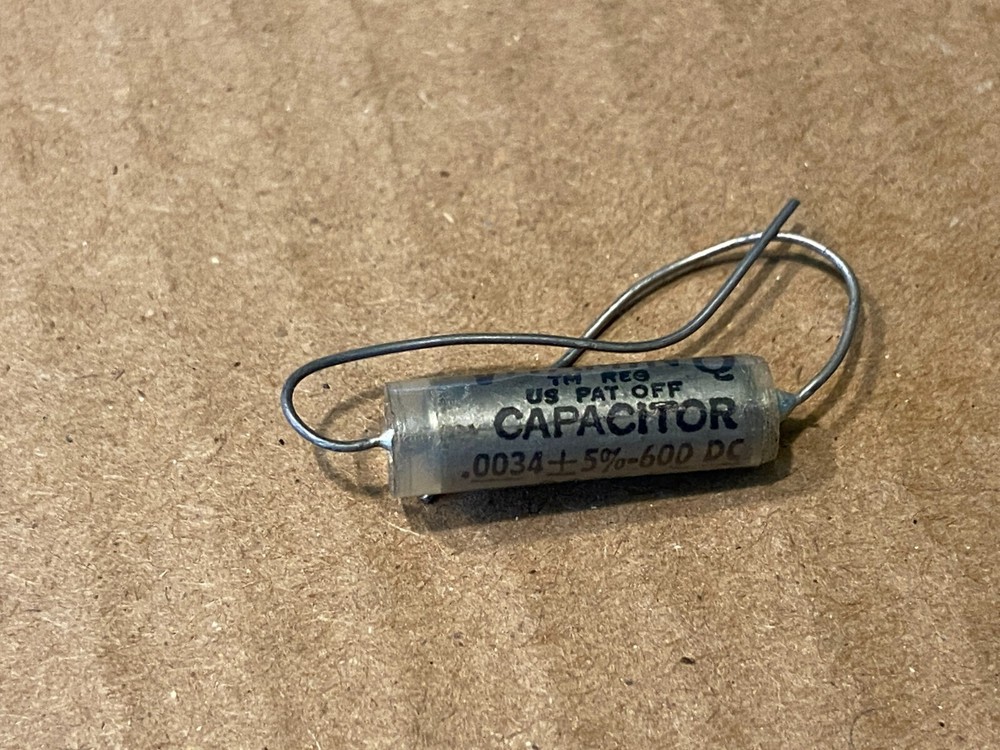 NOS Vintage .0034 uf 600v Sprague 96P Vitamin Q .0033 Amp Tone Capacitor (Qty)