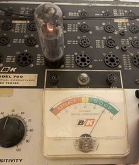 Pair Matsushita made EL34 Power Tubes Strong 10 out of 15 on Orange Tester