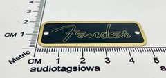 Fender Spaghetti Logo for Amp or Case Badge Custom Made Black/Gold Aluminum