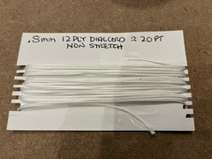 Dial Cord OVER 20 feet approx .8MM 12 ply nonstretch WHITE ships free!!!