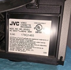 JVC Video Cassette Player/Recorder Model # SR-VS30U Super VHS ET Professional