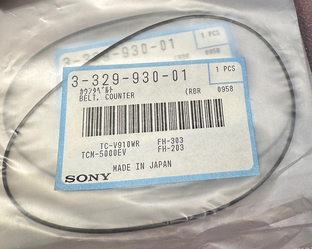 Sony 3-329-930-01 Belt, Counter for TCM-5000EV, TC-V910WR, FH-303, FH-203