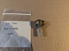 Kenwood KA-5700 bass or treble control potentiometer 100K ohms R06-5028-05