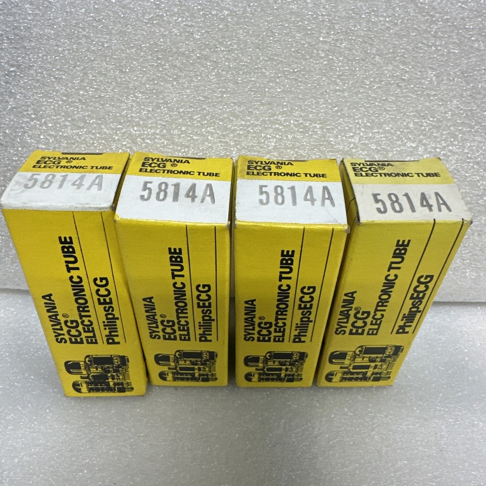 (4) Sylvania 5814A Tubes Matched Mil Spec 12Aau7