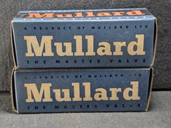 Pair NEW Matched Sealed 1955 Mullard GZ34 Metal Base Vacuum Tubes No Leak 5AR4
