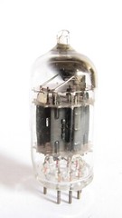 1950s Raytheon 5814A (ECC82 12AU7 6189) Tube – Black Plates, 3 Mica, Top [ ]
