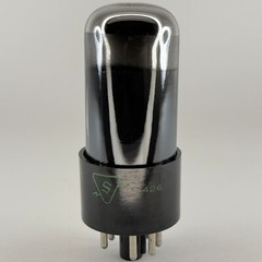 (1) Tested 1954 Sylvania 12V6GT Tube Code 426 Black Glass Chrome Dome 12V6 GT