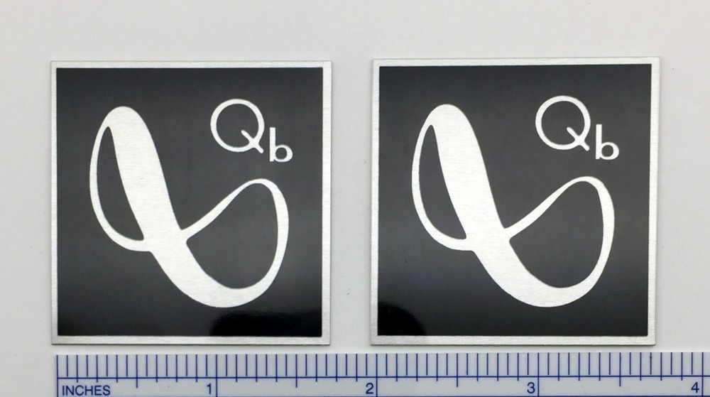 Infinity Qb Speaker Badge Logo Custom Made Aluminum