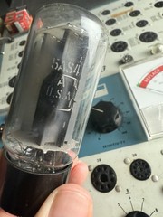 GE 5AS4A 62-04 188-5 Grey Plate Side D Getter Tested on B&K 707