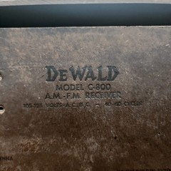 DeWald C-800 AM/FM Tube Receiver Radio Antique 1950s Bakelite Parts/Repair