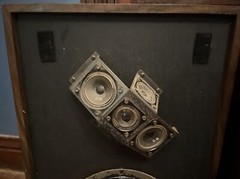 Pair Of MA Micro Acoustic Speakers Serial #10375 Microstatic Floor Wood VTG