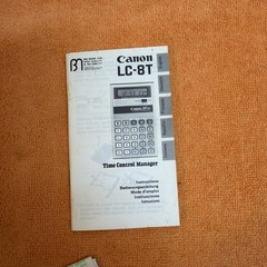 Vintage Canon LC-8T Time Control Manager Calculator Japan Box Manual Case Clock