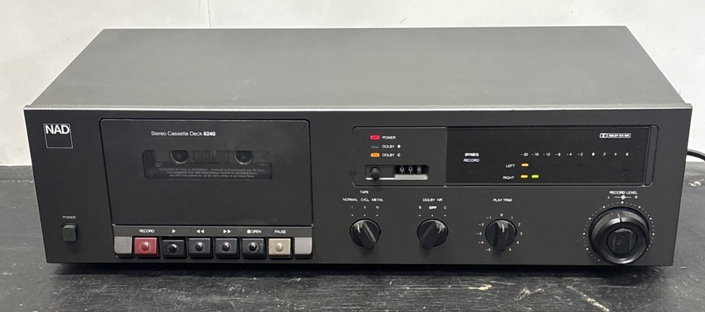 NAD 6240 Stereo Cassette Deck Tested And Working – Great Condition W/ Manual