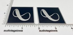 Infinity Quantum Junior Jr Speaker Badge Logo Custom Made Aluminum Pair