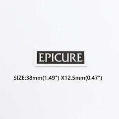 Epicure Speaker Logo Badge Emblem Custom Made 38mm(1.49″)X12.5mm(0.47″)