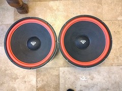 CERWIN VEGA ATW-15 15″ WOOFER PAIR/ PRO REFOAMED WITH DUST CAPS / AT-15 / NICE!!