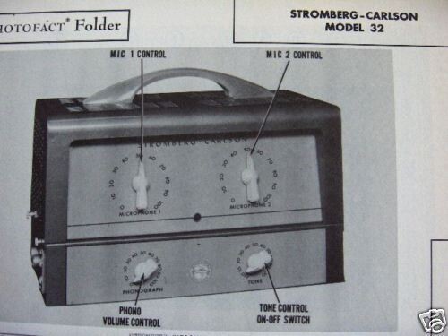 STROMBERG-CARLSON model 32 AMPLIFIER PHOTOFACT