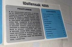 Vintage Wollensak 3M 4200 Instructions Papers ONLY For Cassette Recorder
