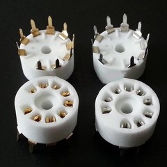 5pcs Ceramic 9 Pin B9A PCB Mount Tube Socket for 12AX7 12AT7 12AU7 E88CC 6922…