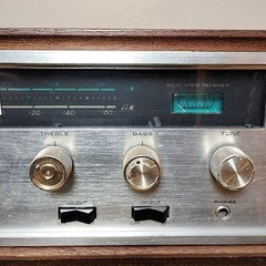 Vintage Knight KG‑964 Solid State Stereo Receiver Wood Cabinet AMFM Stereophonic