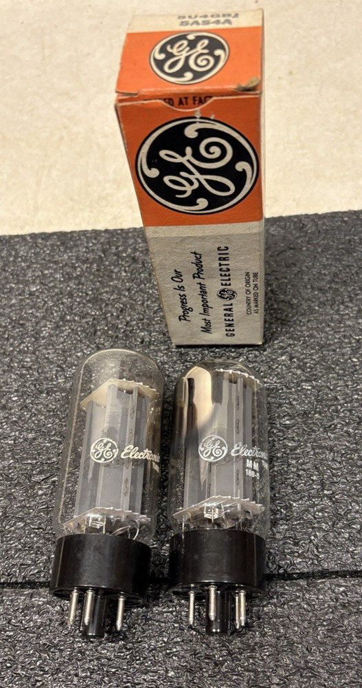 (2) GE 5U4GB 5AS4A tubes Tested