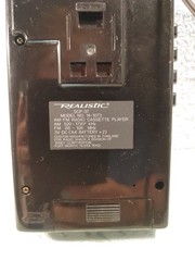 Realistic AM FM Stereo Mate With Sony Headphones. Tested Both Tape & Radio Work