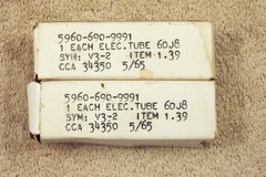 Two, NEW, Amperex Bugle Boy 6DJ8/ECC88, 1964, matching pair, 6DJ8, ECC88