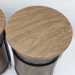 TESTED! Zenith Circle of Sound Speakers with Wood Grain / Round / Retro Omni-VTG