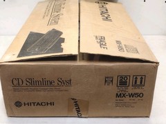 🏅ORIGINAL BOX MANUAL PACKING Hitachi MX-W50 stereo cassette receiver CD player
