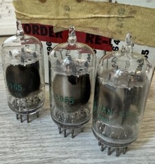 3 – GE JAN 5965 Side Getter Audio Tube NOS Premium Quality Mil Spec Tubes