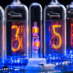 Glass Column with 2 NE-2H Neon Lamps+Holder for IN-14 IN-8 Nixie Tubes Clocks