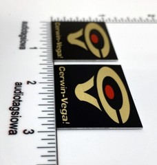 Cerwin Vega Speaker Badge Emblem Custom Made Aluminum Cerwin-Vega! Red Dot