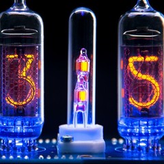 Glass Column with 2 NE-2H Neon Lamps+Holder for IN-14 IN-8 Nixie Tubes Clocks