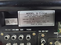 SHERWOOD S-7100A RECEIVER PROFESSIONALLY SERVICED REAL WOOD CASE VIDEO INCLUDED
