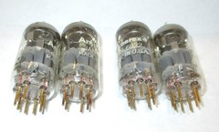 Amperex 6922 Tube Matched Quad Gold Pins NOS Tested Very Strong Original Boxes