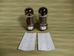 RCA 6550 Vacuum Tubes (2) Matched 99% and 100% Both Missing Center Lugs