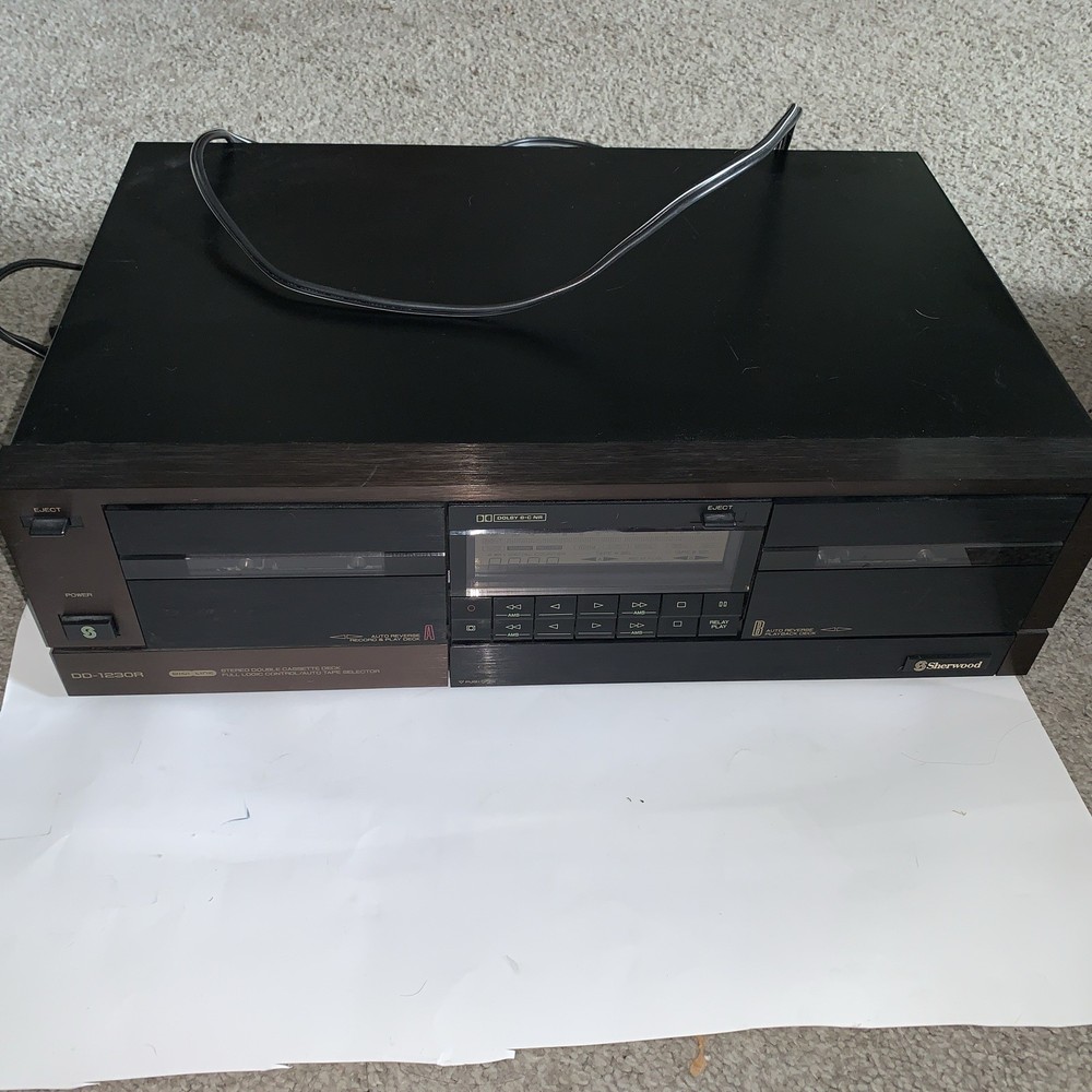 Sherwood DD-1230R Cassette Deck (No Remote) Tested Works Good /