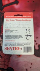 Vintage Sentrya Mini In Ear Stereo Headphones Earbuds H0220 READ