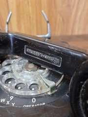 Stromberg Carlson 1553W Black Rotary Dial Wall Telephone Handset Cord UNTESTED