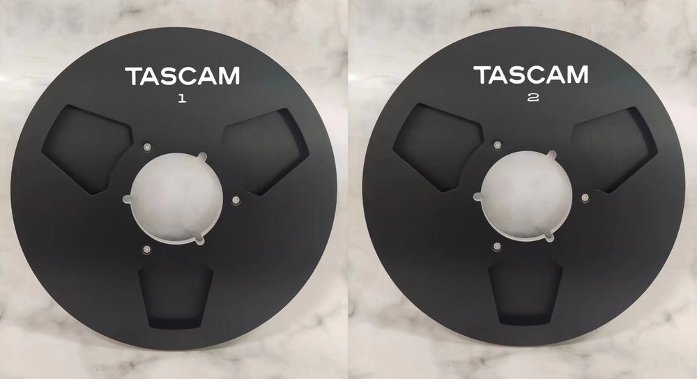 One Pair 10.5” Black TASCAM Tape Reel Aluminum For Reel To Reel Tape Recorder