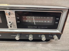 Zenith Circle Of Sound R472 Solid State AM FM Radio Alarm Clock Tested Working