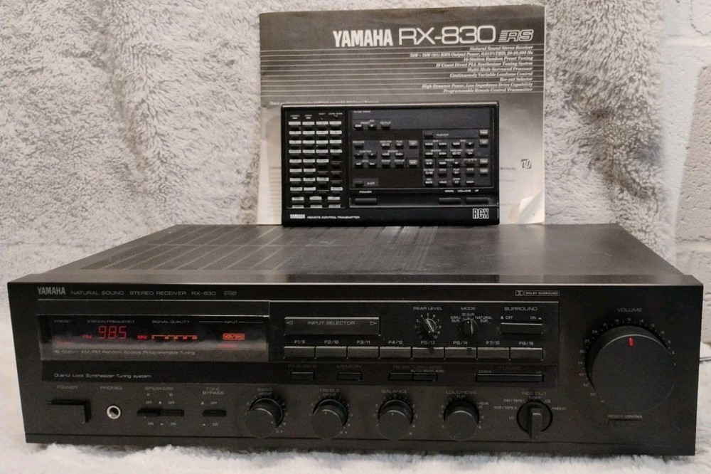 Yamaha RX-830 Natural Sound Stereo Receiver AM/FM Hi-Fi Includes Remote
